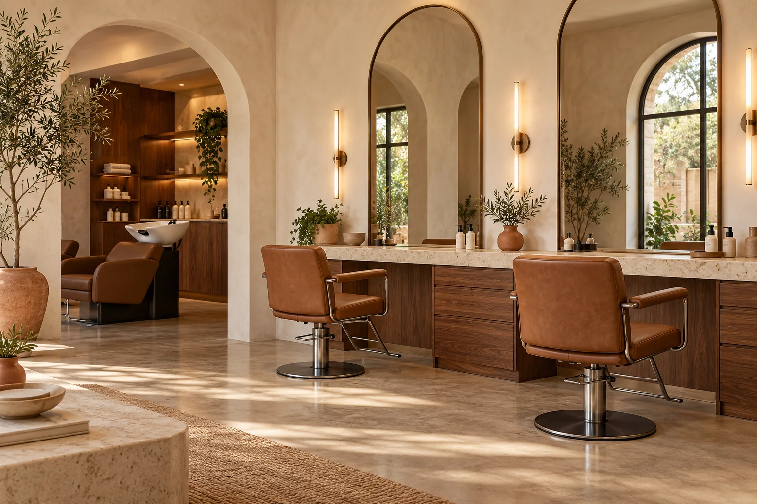 Hair studio website concept thumbnail